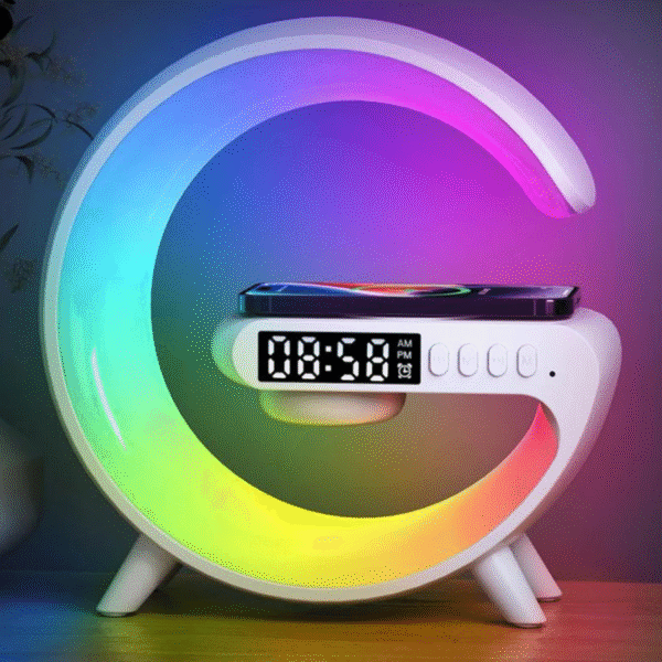 G-Shape LED Wireless Charging Speaker Lamp