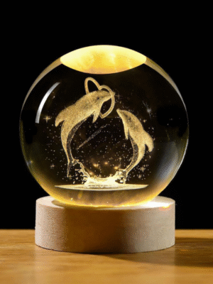 3D Galaxy Crystal Ball Night Lamp