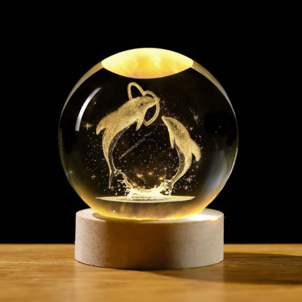 3D Galaxy Crystal Ball Night Lamp