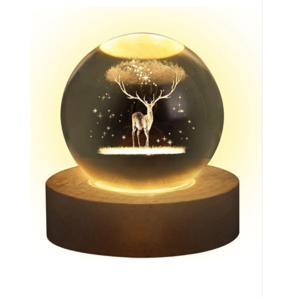 3D Galaxy Crystal Ball Night Lamp