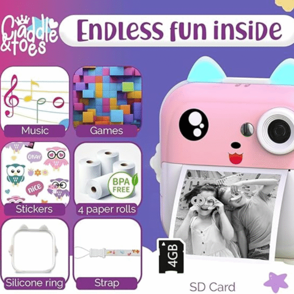 Instant Print Camera for Kids