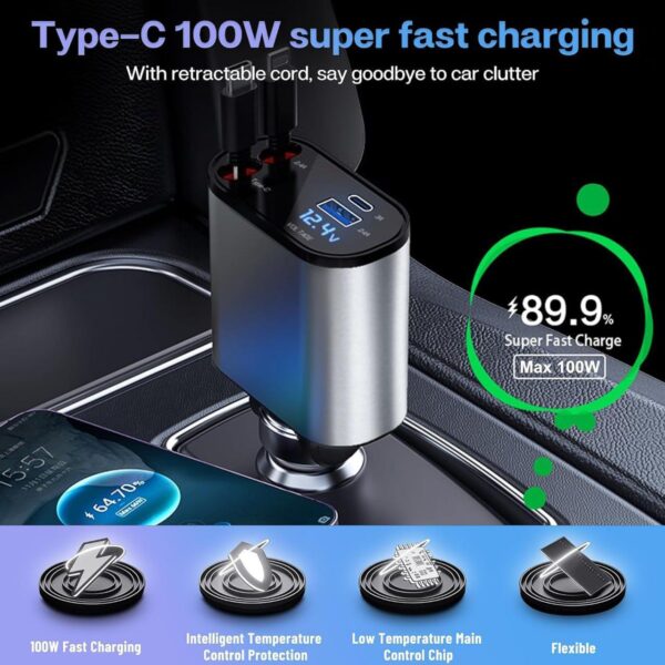 4 in 1 Super Fast Car Charger